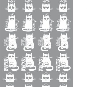 Gatitos blancos vidrio