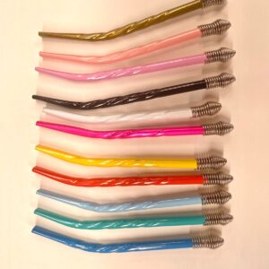 Bombillas torneada  x 100 colores surtidos