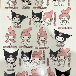 MY MELODY Y KUROMI VIDRIO