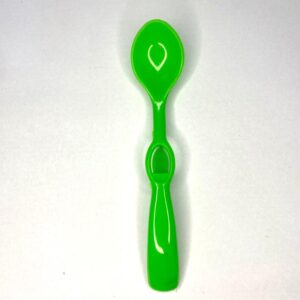 Cucharas plastico verde manzana