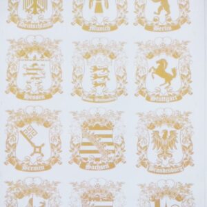 Escudos alemanes falso oro ceramica