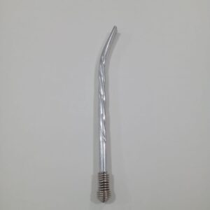 Bombilla torneada plateada