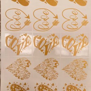 Corazones Love F. Oro Cerámica