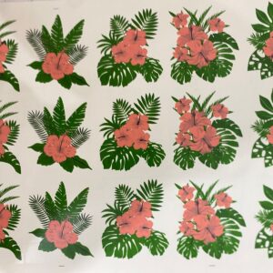 Tropical floral vidrio